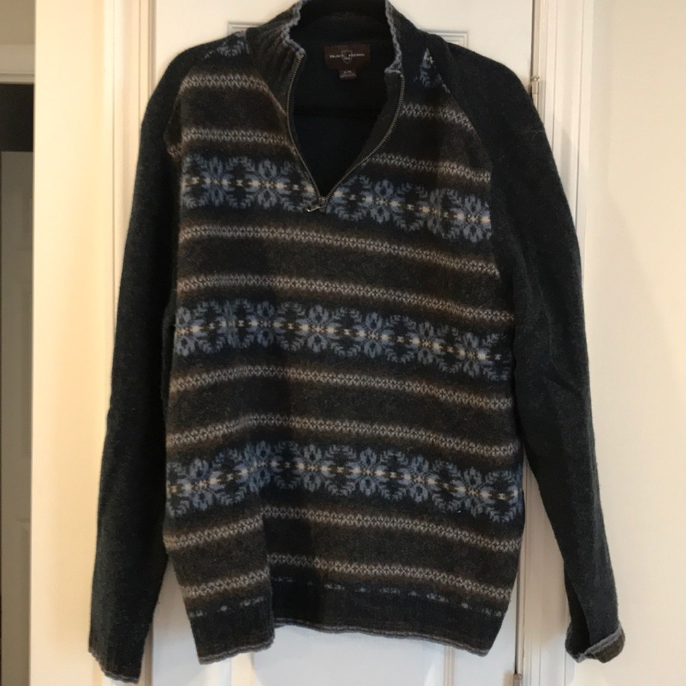 Black and brown sweater